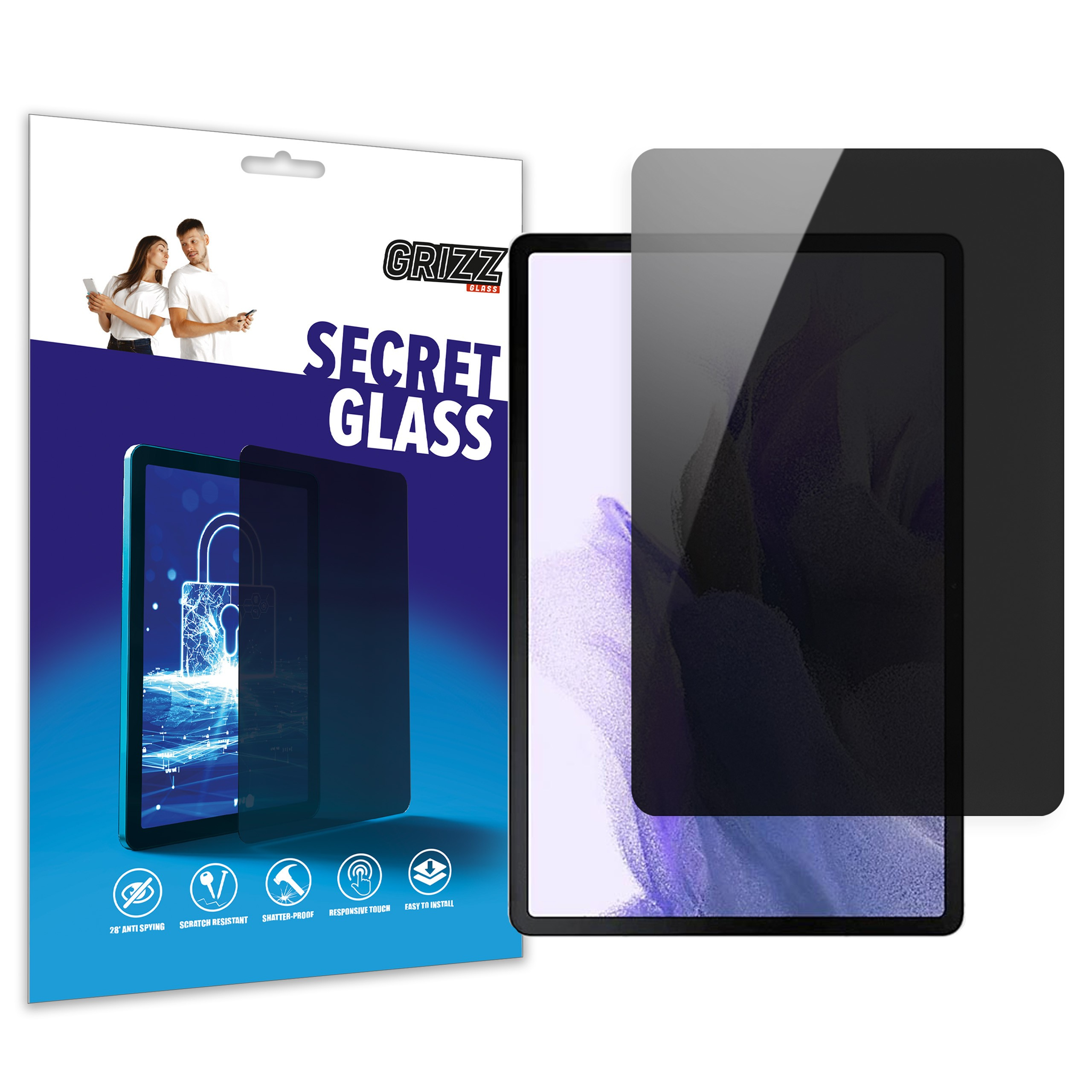 GrizzGlass SecretGlass Samsung Galaxy Tab S7 Plus 