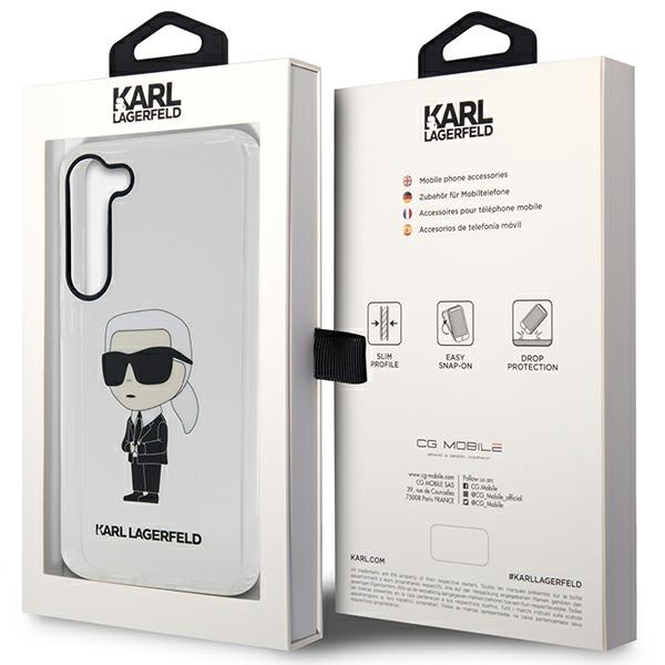 Karl Lagerfeld KLHCS23SHNIKTCT Samsung Galaxy S23 transparent hardcase Ikonik Karl Lagerfeld