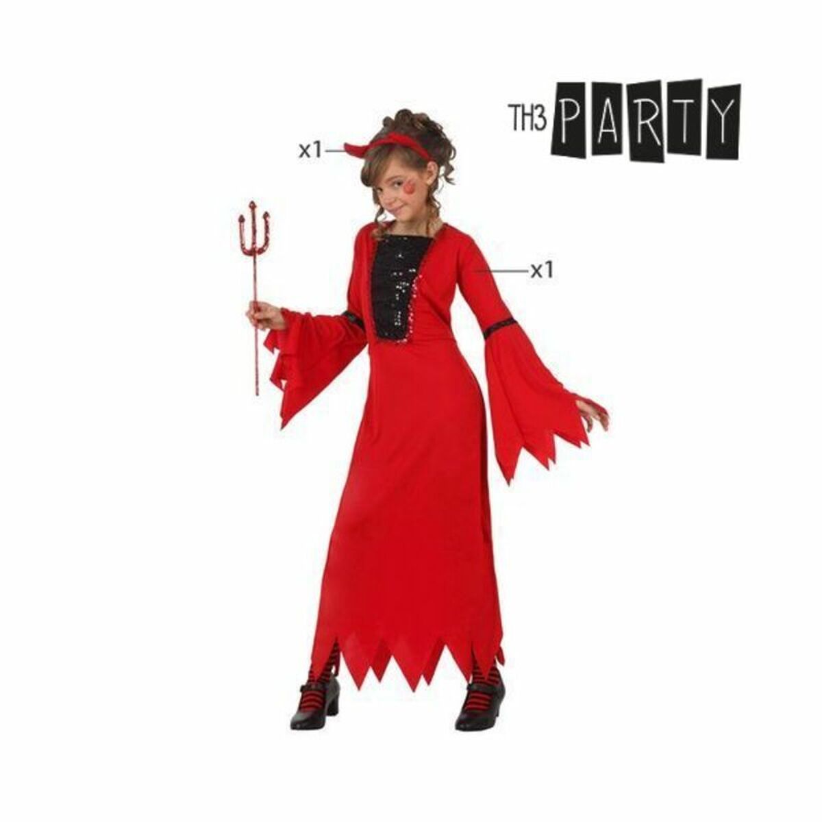 Costume for Children 5254 Red Male Demon 3-4 Years (2 Units)