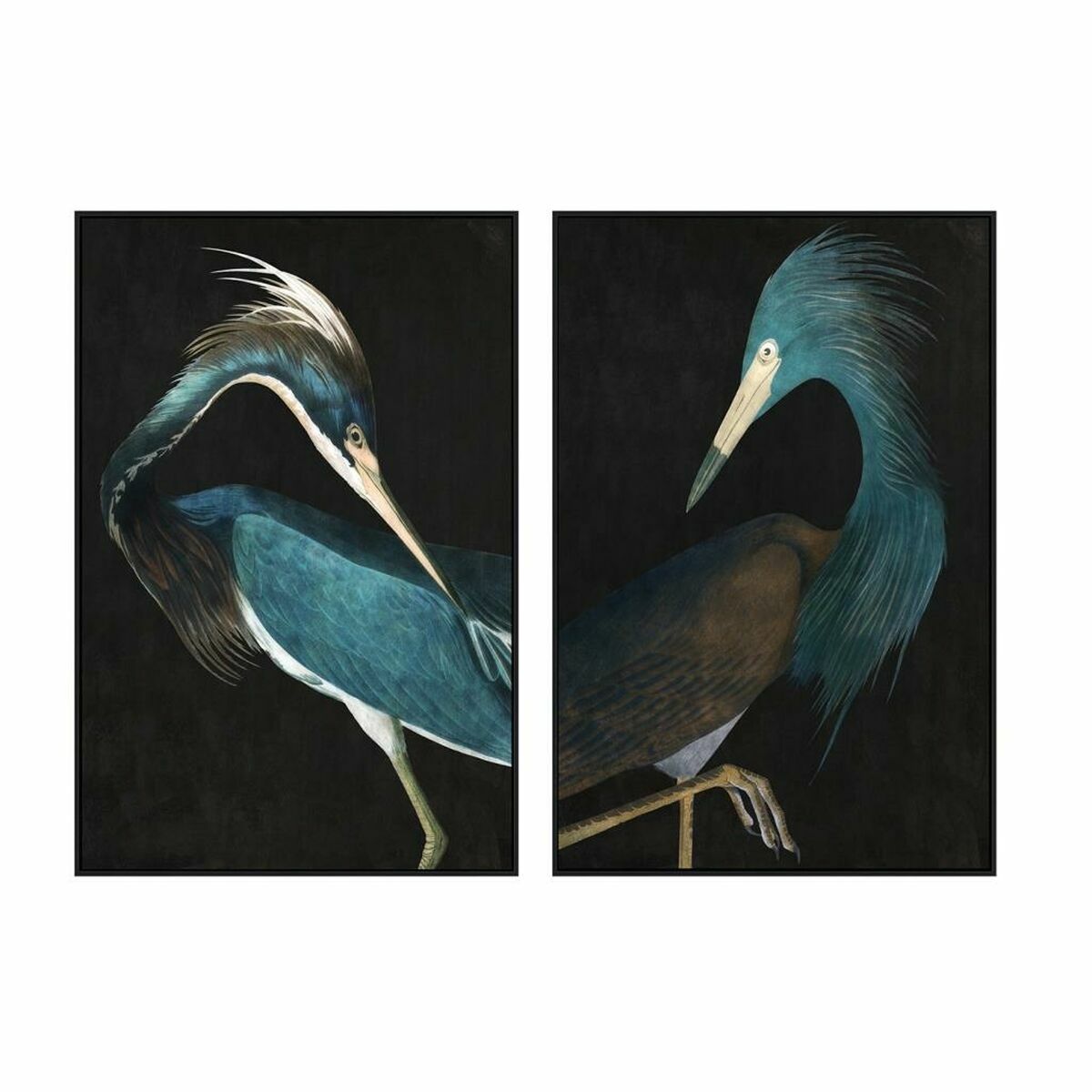 Painting DKD Home Decor 80 x 4 x 120 cm Bird Oriental (2 Units)