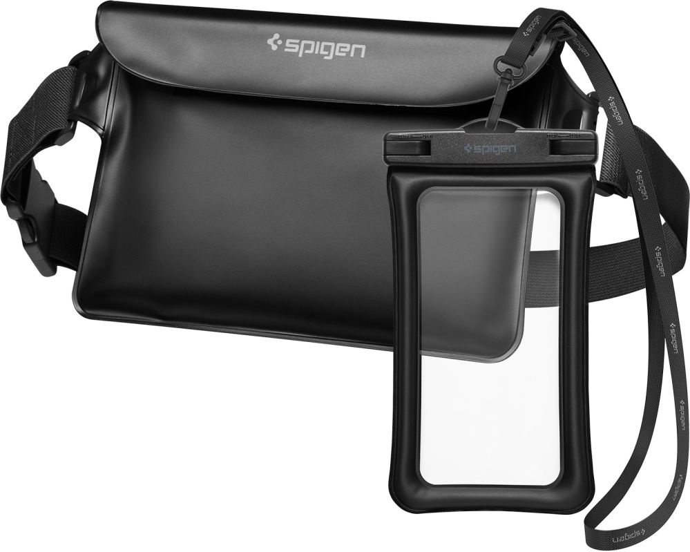 Spigen A621 Universal Waterproof Case & Waist Bag Black