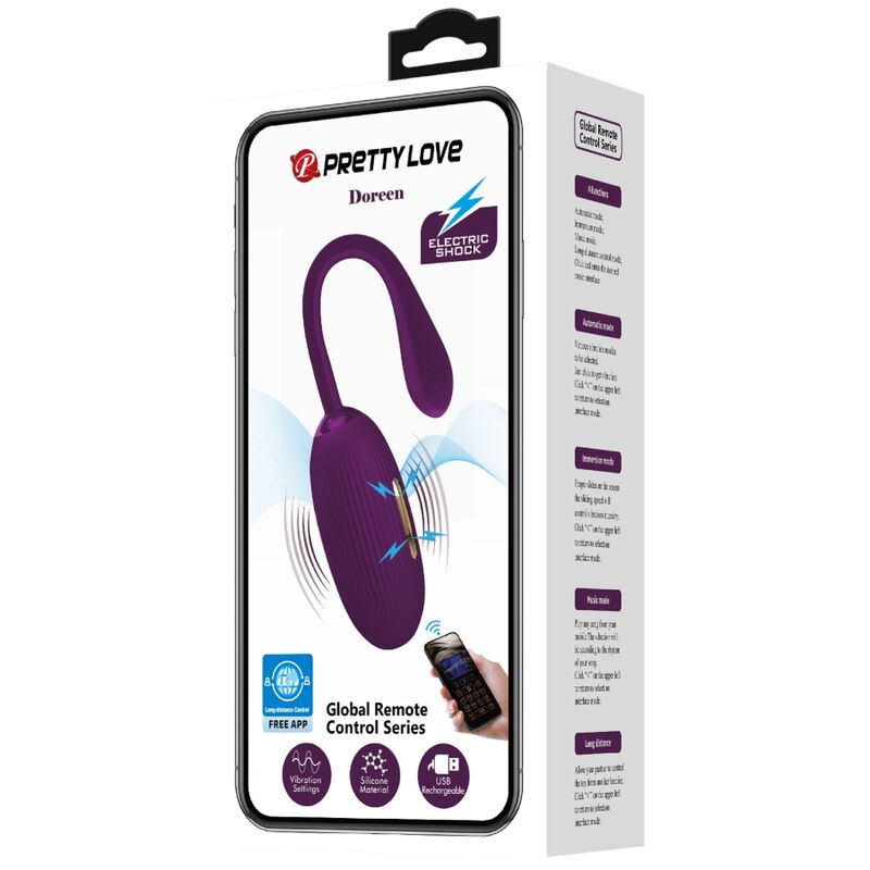 PRETTY LOVE - DOREEN PURPLE RECHARGEABLE VIBRATING EGG PRETTY LOVE - DOREEN PURPLE RECHARGEABLE VIBRATING EGG