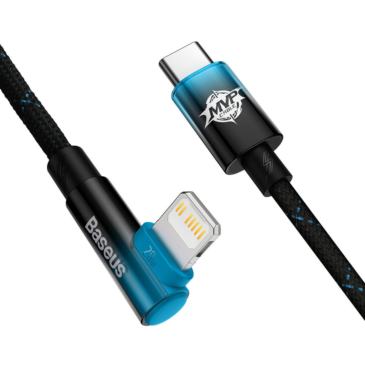 Baseus MVP 2 Elbow Angle Cable Power Delivery USB-C/Lightning 1m 20W blue