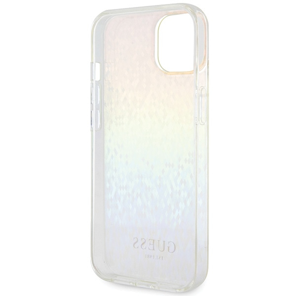 Guess GUHCP15SHDECMI Apple iPhone 15 hardcase IML Faceted Mirror Disco Iridescent multicolor