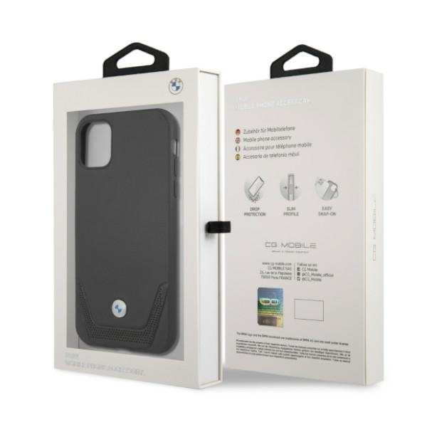 BMW BMHCN61RSWPK Apple iPhone 11 black hardcase Leather Perforate