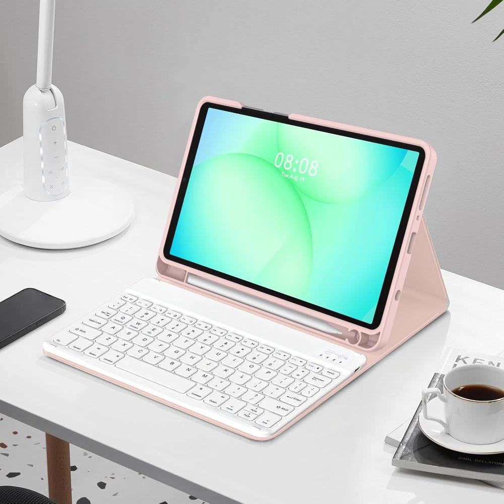 Etui Tech-Protect Smartcase Pen + Keyboard do Samsung Galaxy Tab A9 / A11 8.7 X110 / X115 / X133 / X135 Pink