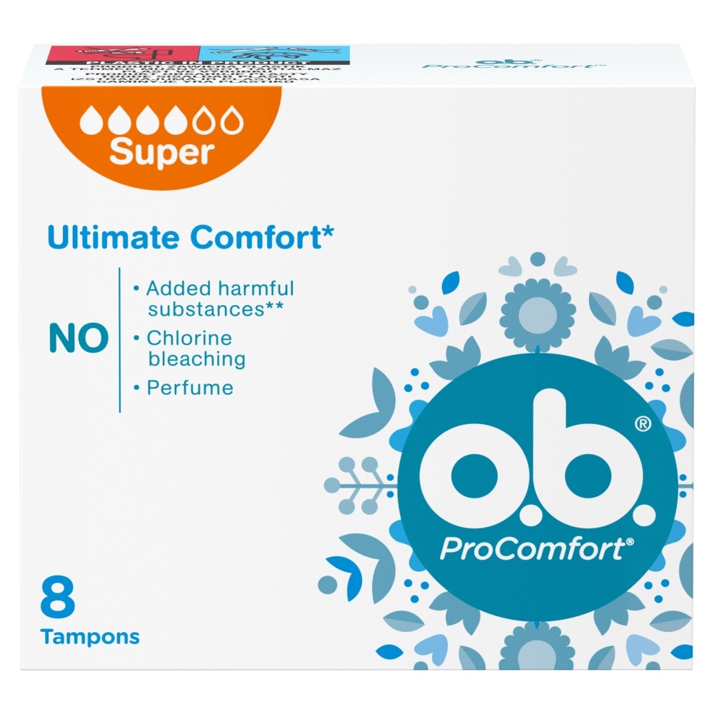 O.B.ProComfort Ultimate Super komfortowe tampony  1op.-8szt