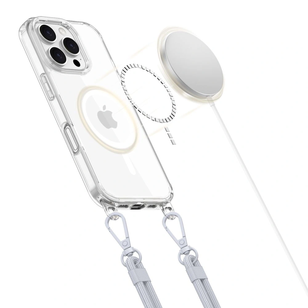 Tech-Protect Flexair Chain MagSafe Apple iPhone 16 Pro Grey & Pink