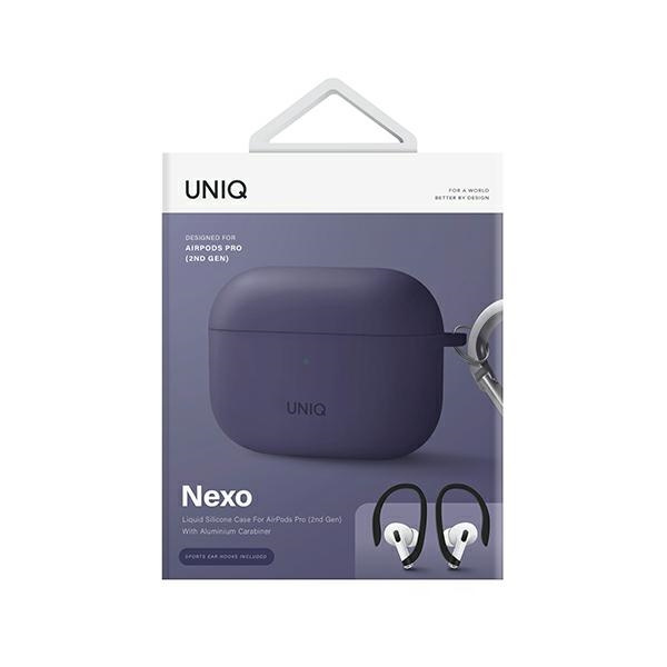 UNIQ Nexo Apple AirPods Pro 2 + Ear Hooks Silicone fig purple