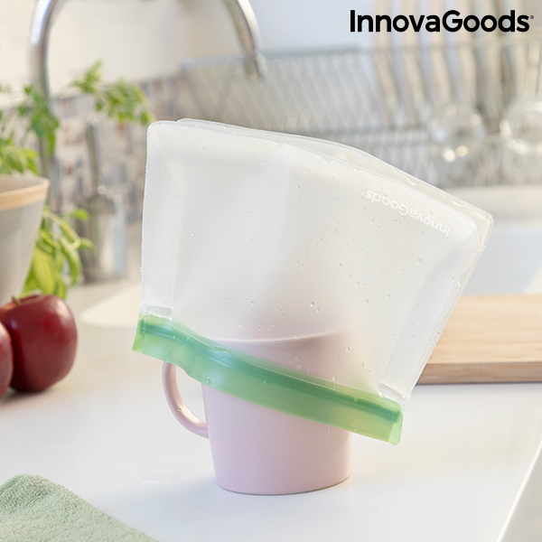 Set of Reusable Hermetically-sealed Bags Zags InnovaGoods 6 Pieces Set of Reusable Hermetically-sealed Bags Zags InnovaGoods 6 Pieces