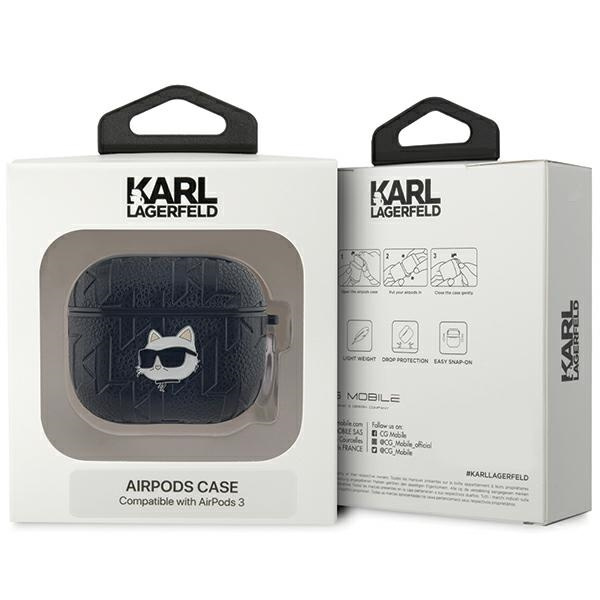 Karl Lagerfeld KLA3PGCHPK Apple AirPods 3 cover Monogram Choupette Head black