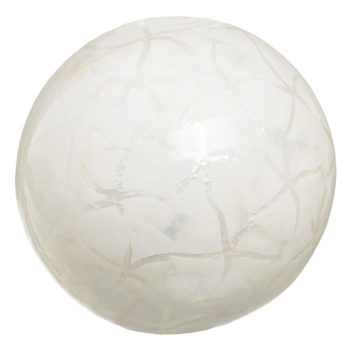 Balls CAPIZ Decoration White 10 x 10 x 10 cm (8 Units)