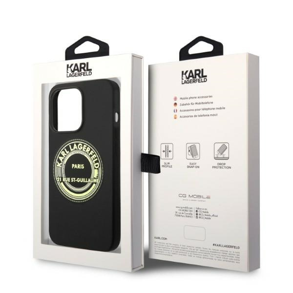 Karl Lagerfeld KLHCP14LSRSGRCK Apple iPhone 14 Pro hardcase black Silicone RSG
