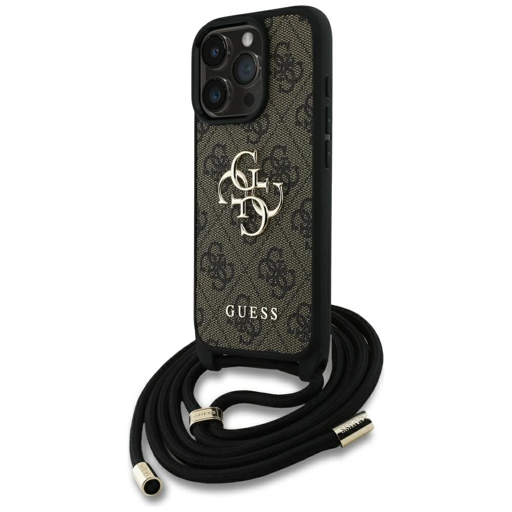 Guess 4G Big Logo Cord Stap Crossbody Apple iPhone 16 Pro brown