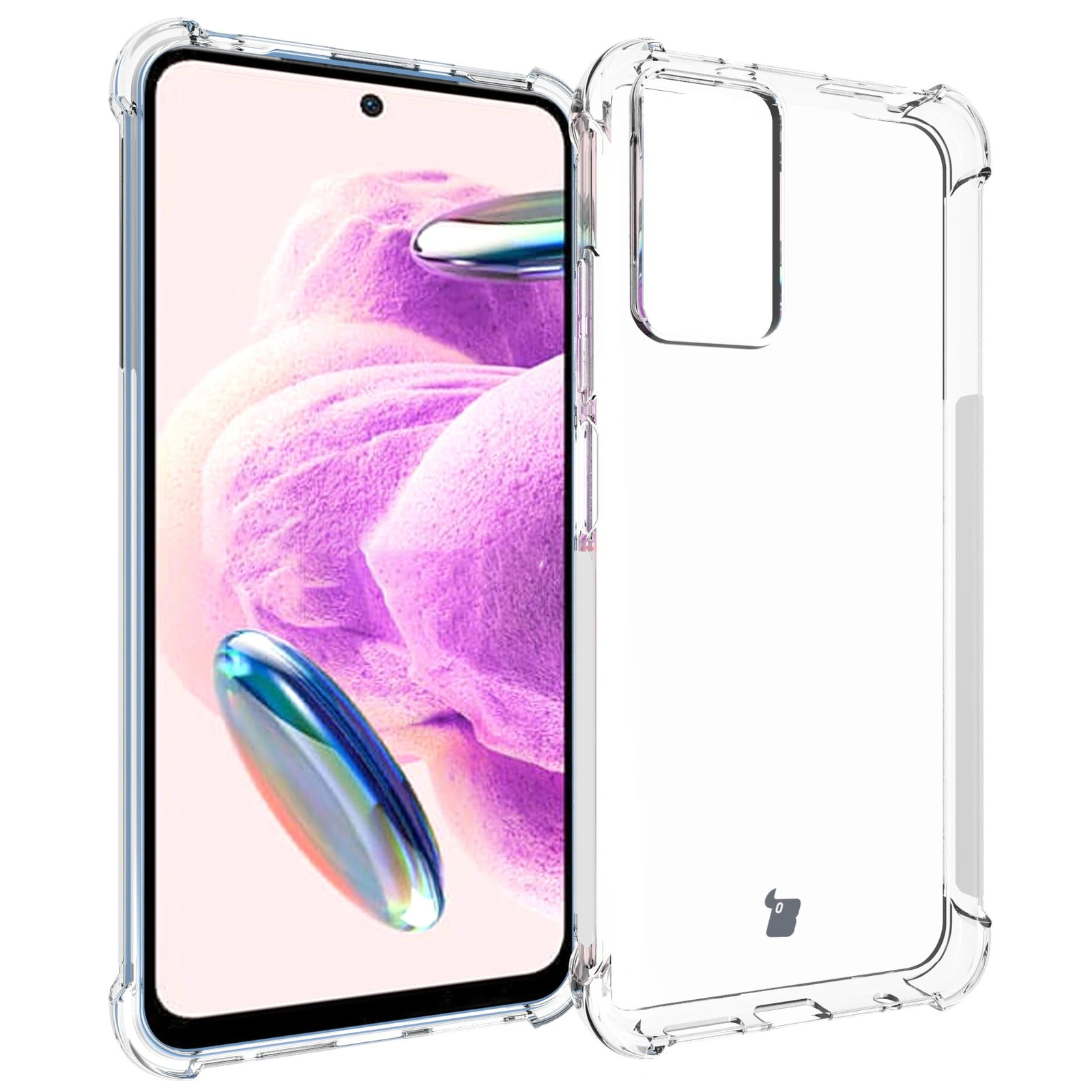 Bizon Case Clear Pack case + 2x screen glass + lens glass Xiaomi Redmi Note 12S clear