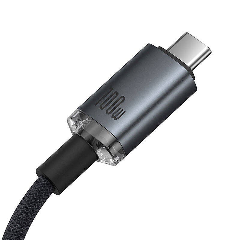 Baseus Crystal Shine USB-C / USB-C cable 100W 1.5m 20Gbps black