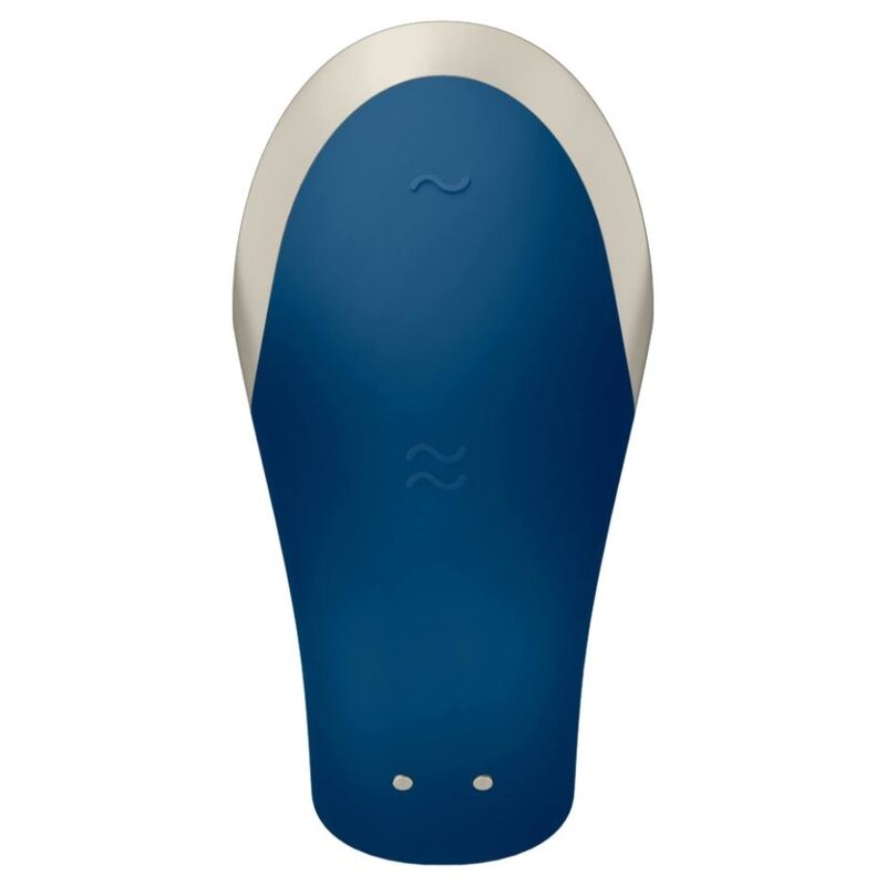 SATISFYER DOUBLE LOVE LUXURY PARTNER VIBRATOR - BLUE