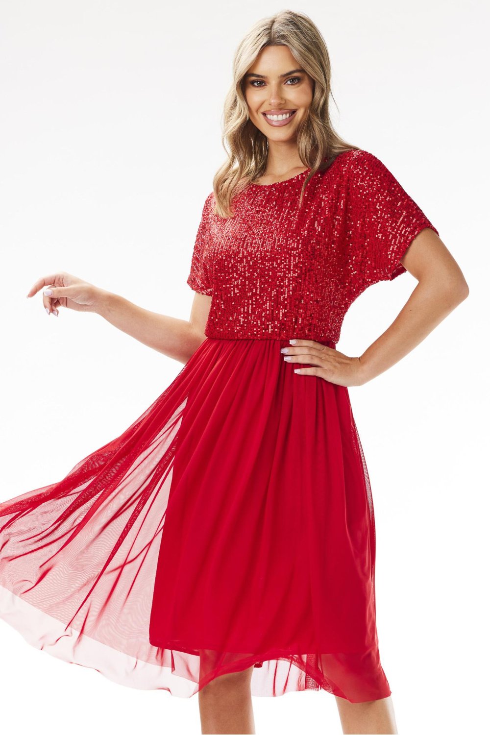  Evening dress model 204286 awama  red