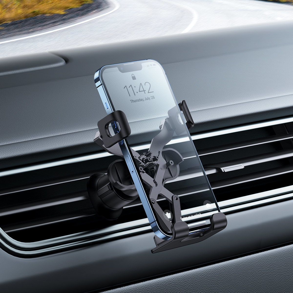 Baseus Stable Gravitational Car Mount Lite (Air Outlet Version) black