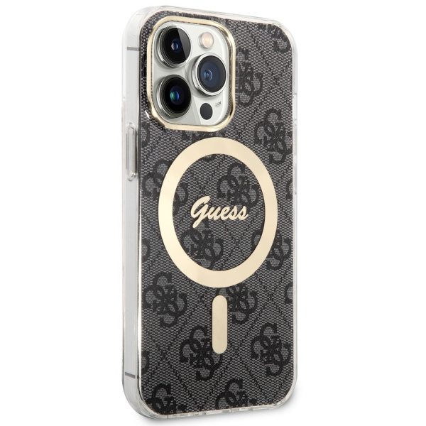 Guess GUHMP13LH4STK Apple iPhone 13 Pro black hardcase 4G MagSafe