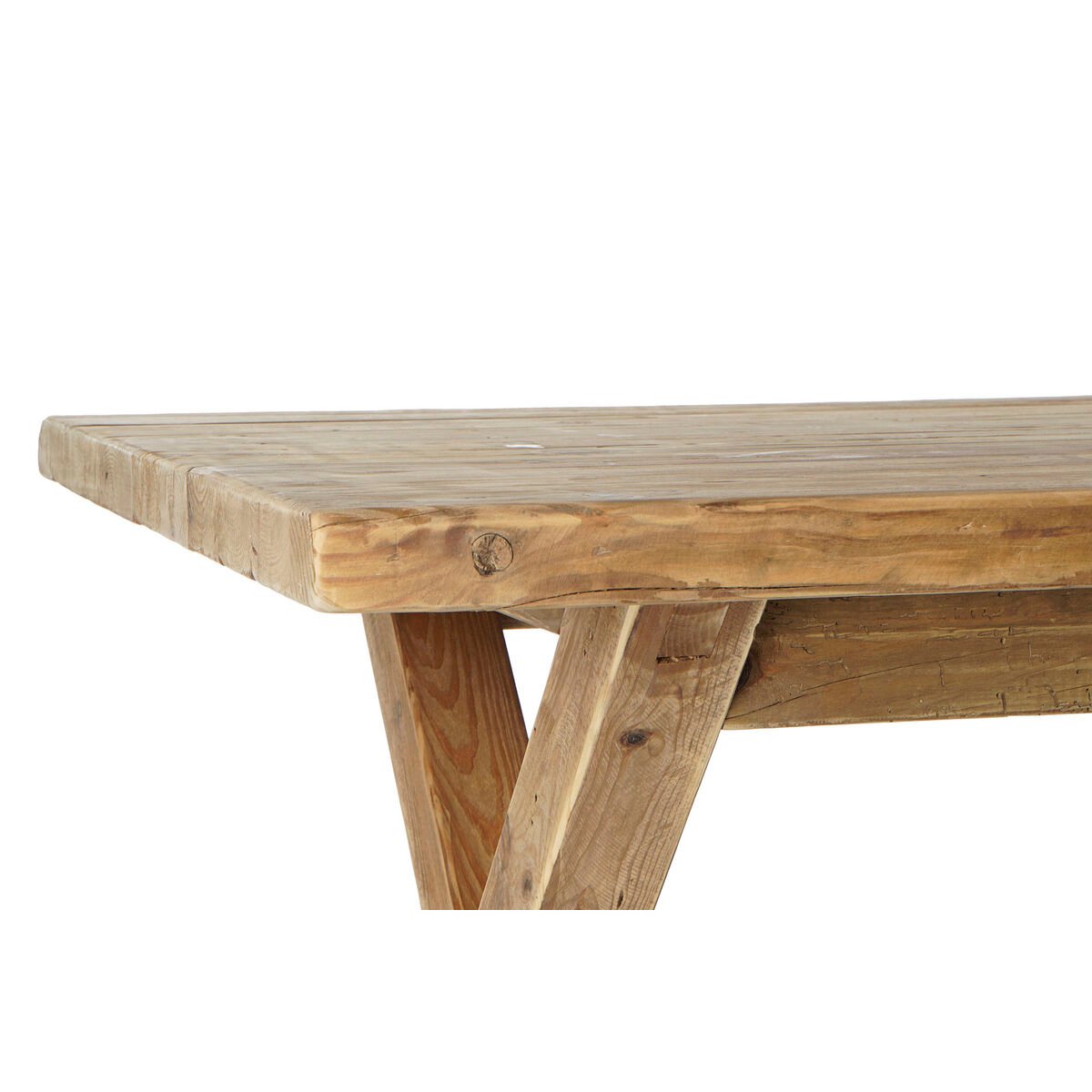 Dining Table DKD Home Decor Natural Recycled Wood 220 x 100 x 76 cm