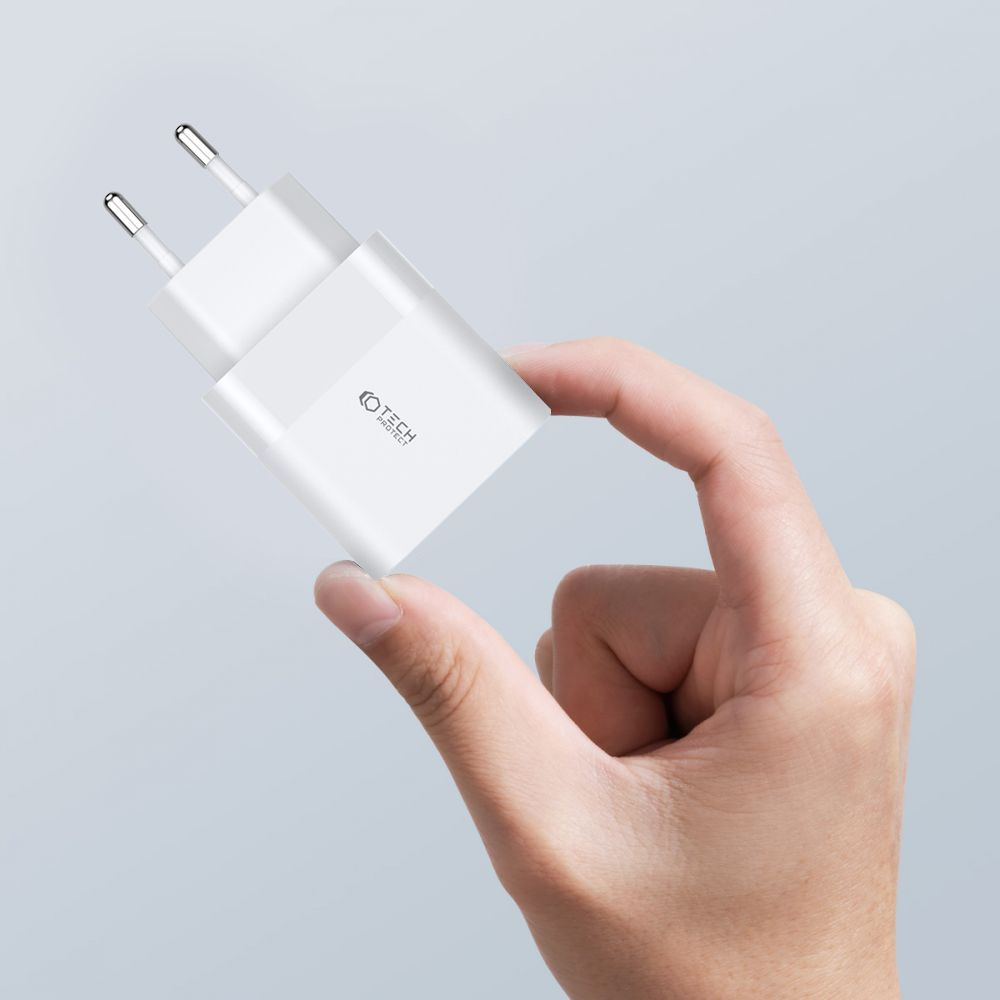 Tech-Protect C30W 2-port Network Charger PD 30W QC 3.0 White
