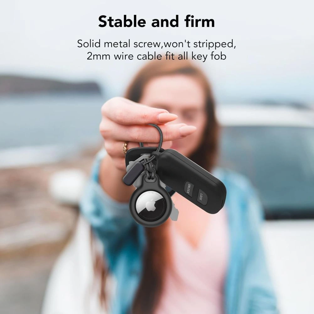 Tech-Protect Rough Chain Apple Airtag Black [2 PACK]