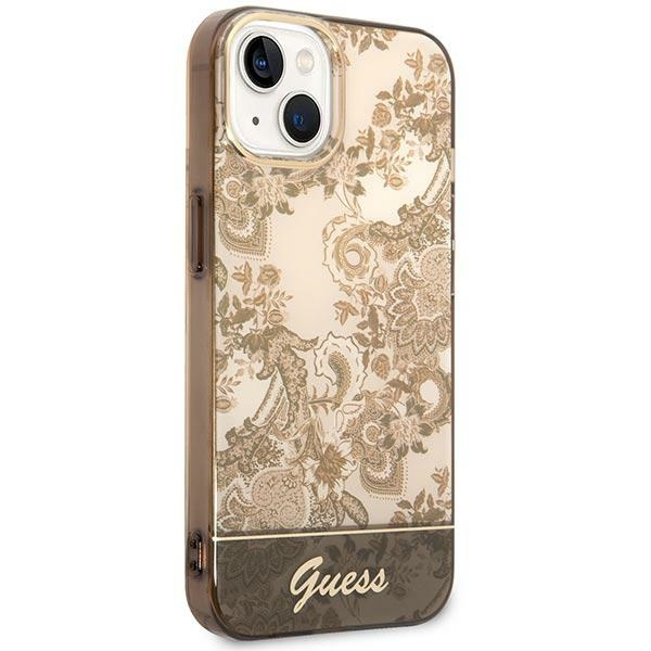 Guess GUHCP14MHGPLHC Apple iPhone 14 Plus ochre hardcase Porcelain Collection