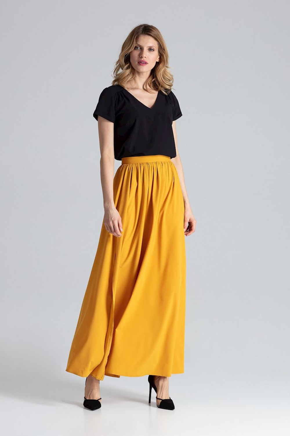  Long skirt model 132473 Figl  yellow