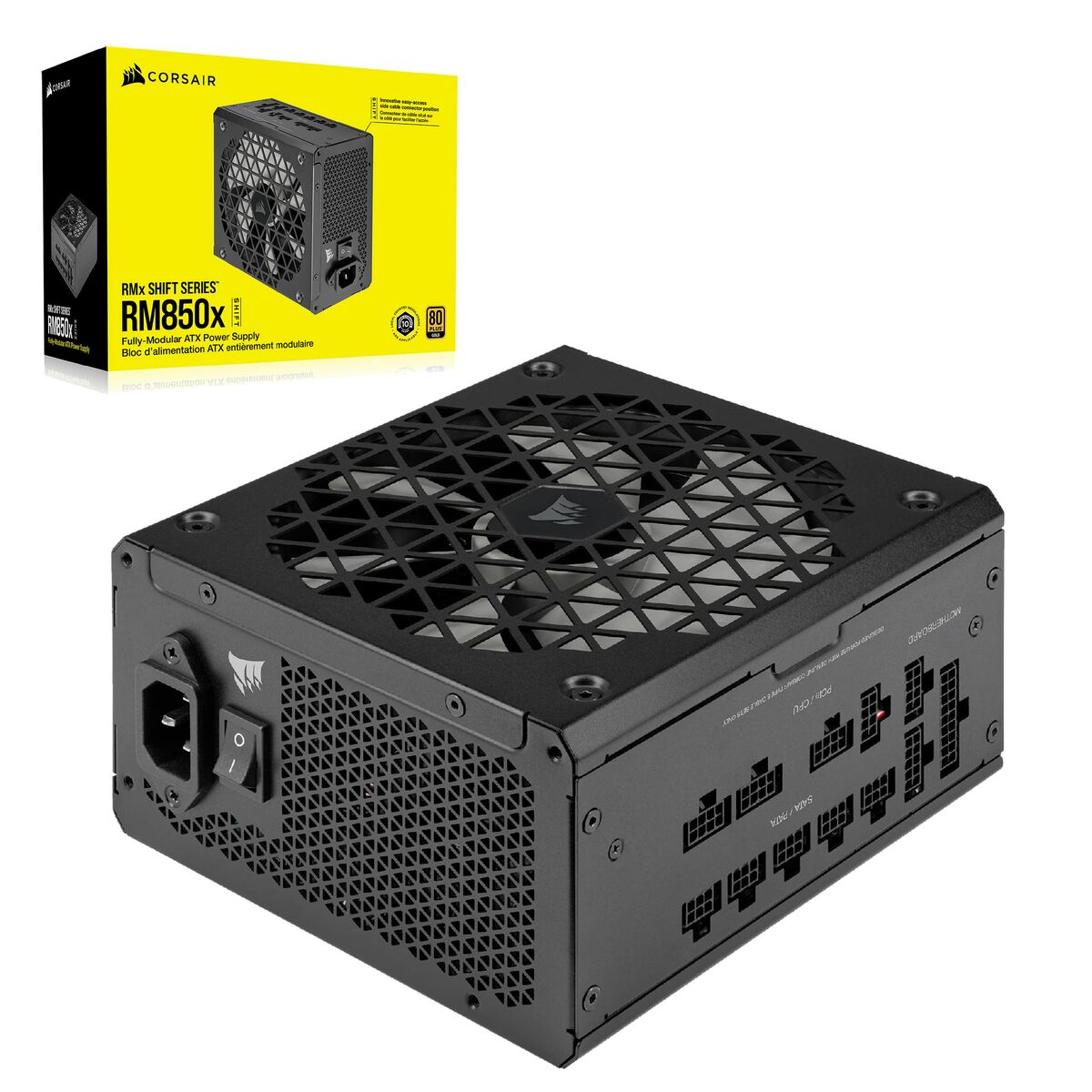 Stromquelle Corsair RM850x SHIFT Schwarz 150 W 850 W 80 Plus Gold Modular