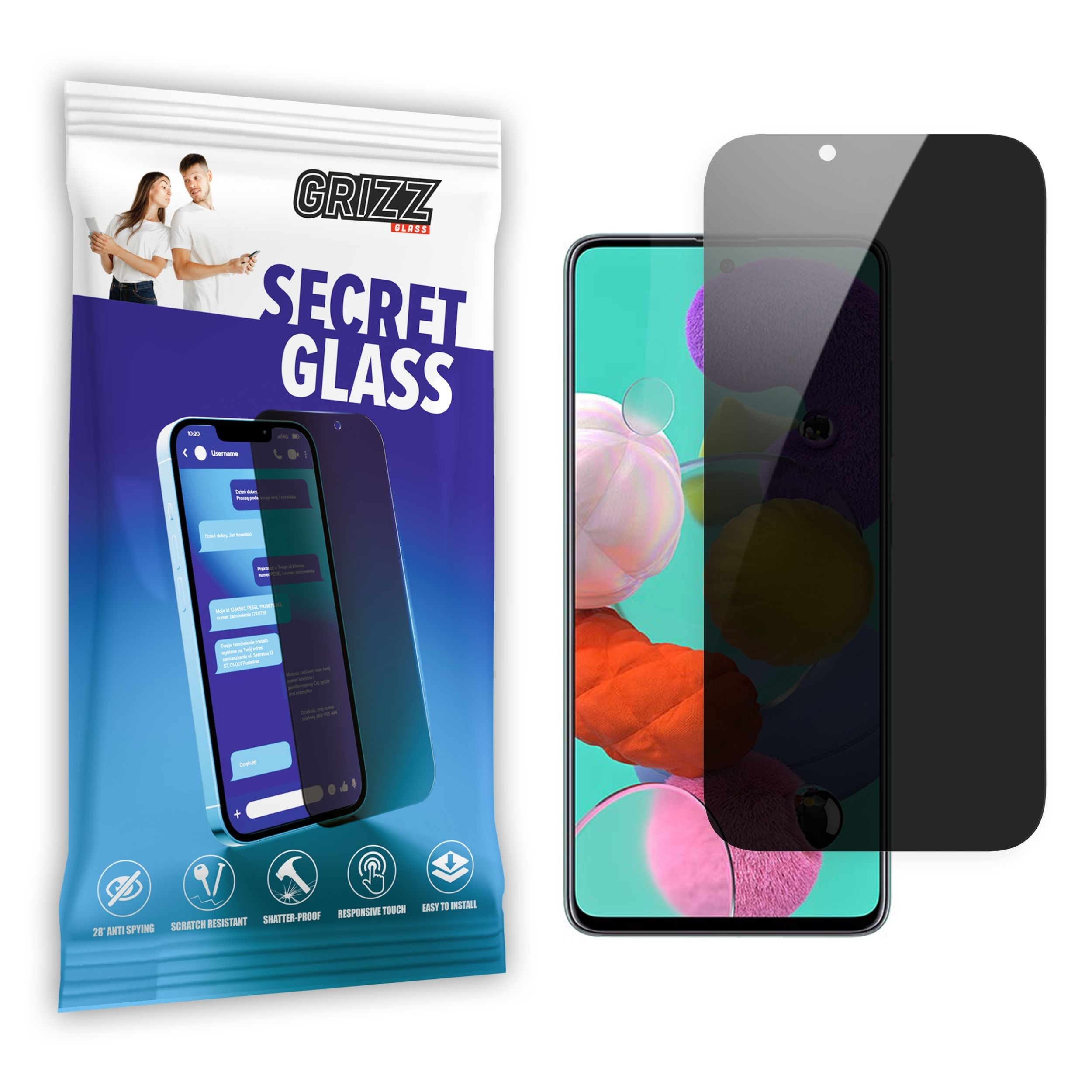 GrizzGlass SecretGlass Samsung Galaxy A71 5G