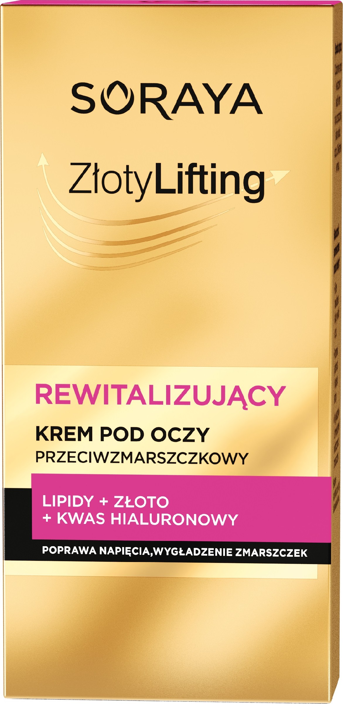 SORAYA Złoty Lifting Rewitalizujący Krem przeciwzmarszczkowy pod oczy 15ml