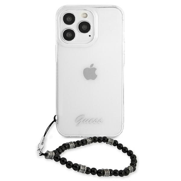 Guess GUHCP13LKPSBK Apple iPhone 13 Pro Transparent hardcase Black Pearl