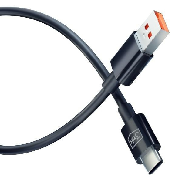 3MK cable Hyper USB-A / USB-C 1.2m 5A black