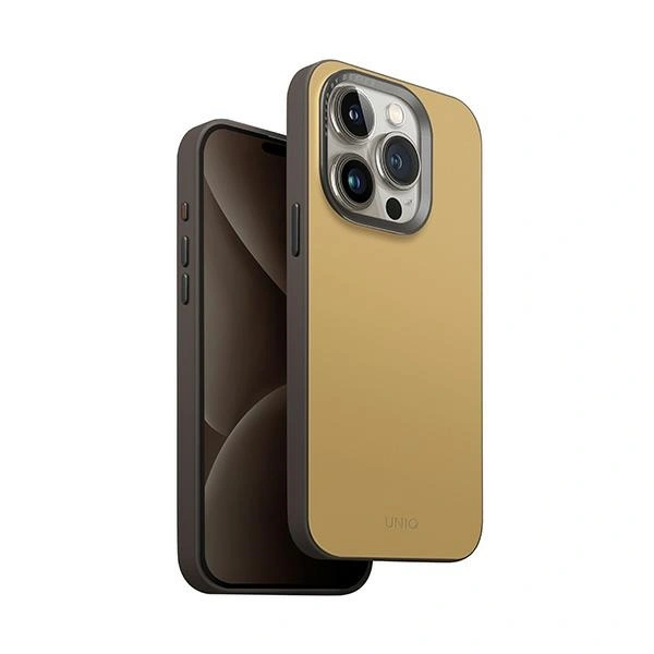 UNIQ Lyden DS Apple iPhone 15 Pro Magclick Charging canary yellow-flint grey