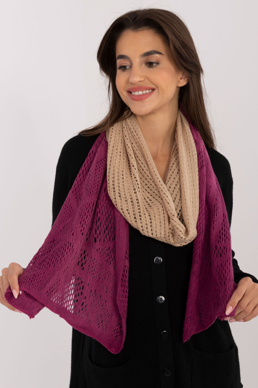  Shawl model 200857 AT  beige