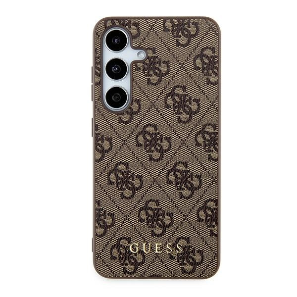 Guess GUOHCSA35G4GFBR Samsung Galaxy A35 hardcase 4G Metal Gold Logo brown