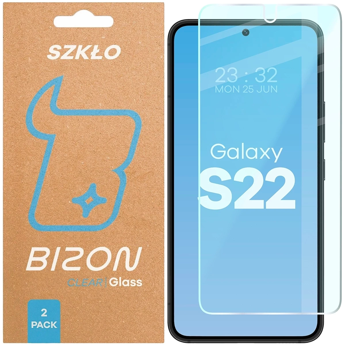 Szkło hartowane Bizon Glass Clear Duo do Samsung Galaxy S22 [2 PACK]