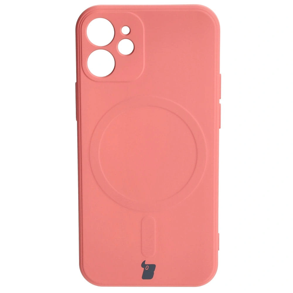 Bizon Case Silicone MagSafe Sq Apple iPhone 12 Mini dirty pink