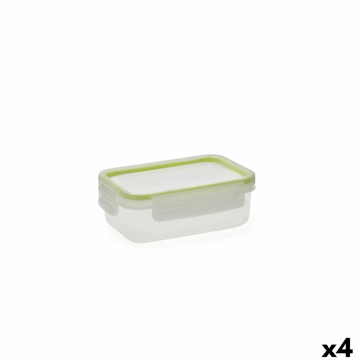 Lunch box Quid Greenery 475 ml Transparent Plastic (Pack 4x)