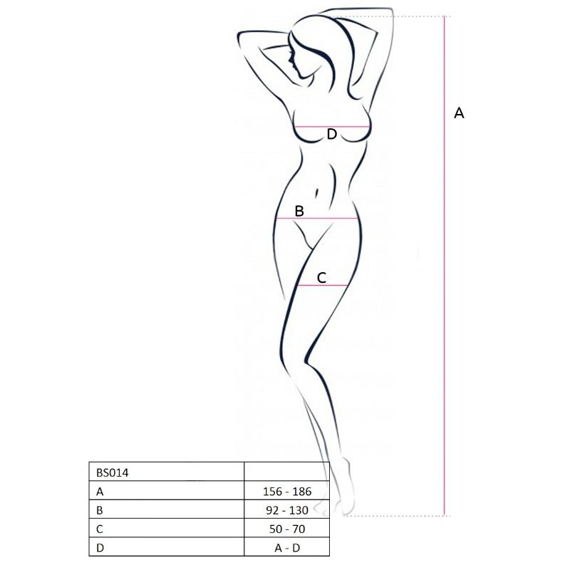 PASSION WOMAN BS014 RED BODYSTOCKING ONE SIZE