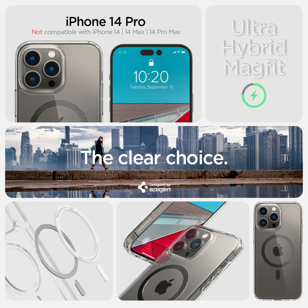 Spigen Ultra Hybrid Mag MagSafe Apple iPhone 14 Pro Carbon Fiber