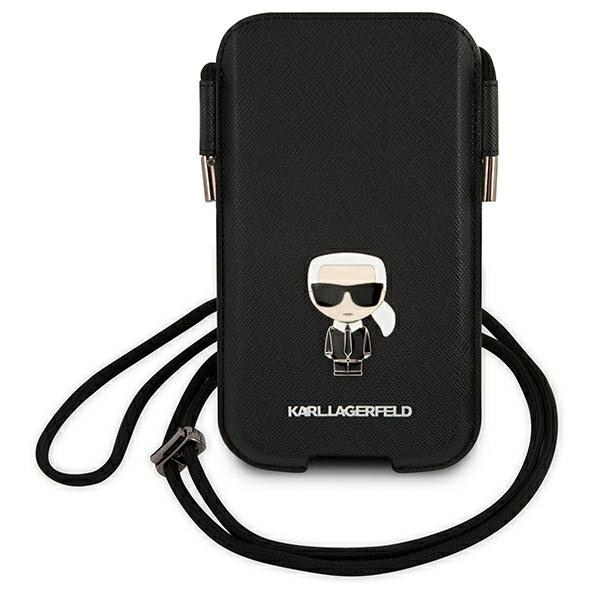 Karl Lagerfeld KLHCP12MOPHKMK 6.1 inch black hardcase Saffiano Ikonik