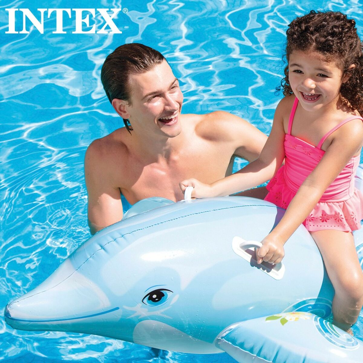 Inflatable pool figure Intex Dolphin 175 x 38 x 66 cm (6 Units)