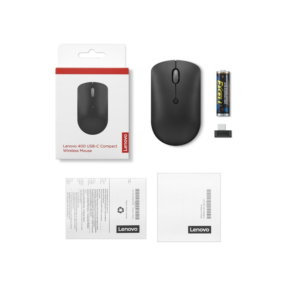 Wireless Mouse Lenovo 400 Black 2400 dpi