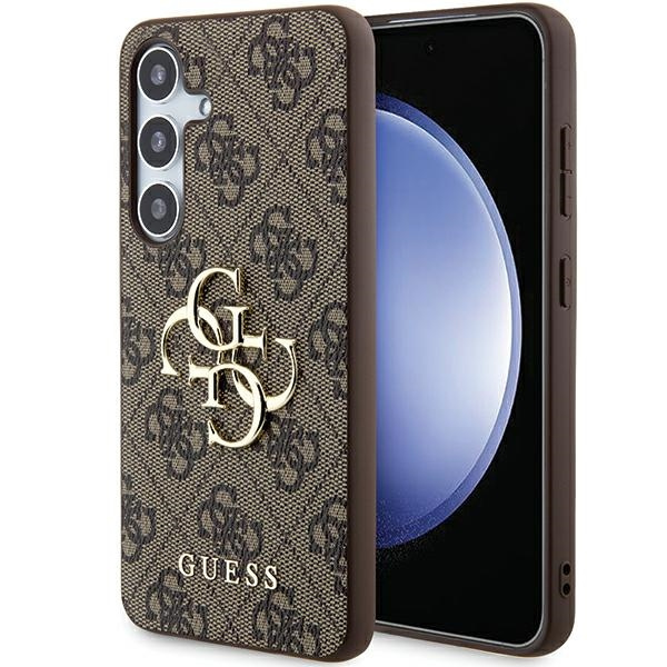 Guess GUHCSA354GMGBR Samsung Galaxy A35 hardcase 4G Big Metal Logo brown