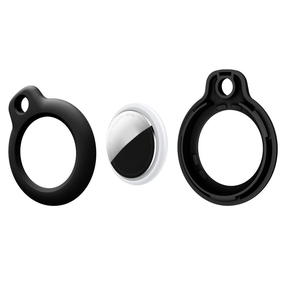 Etui Tech-Protect Rough Apple Airtag Black [4 PACK]