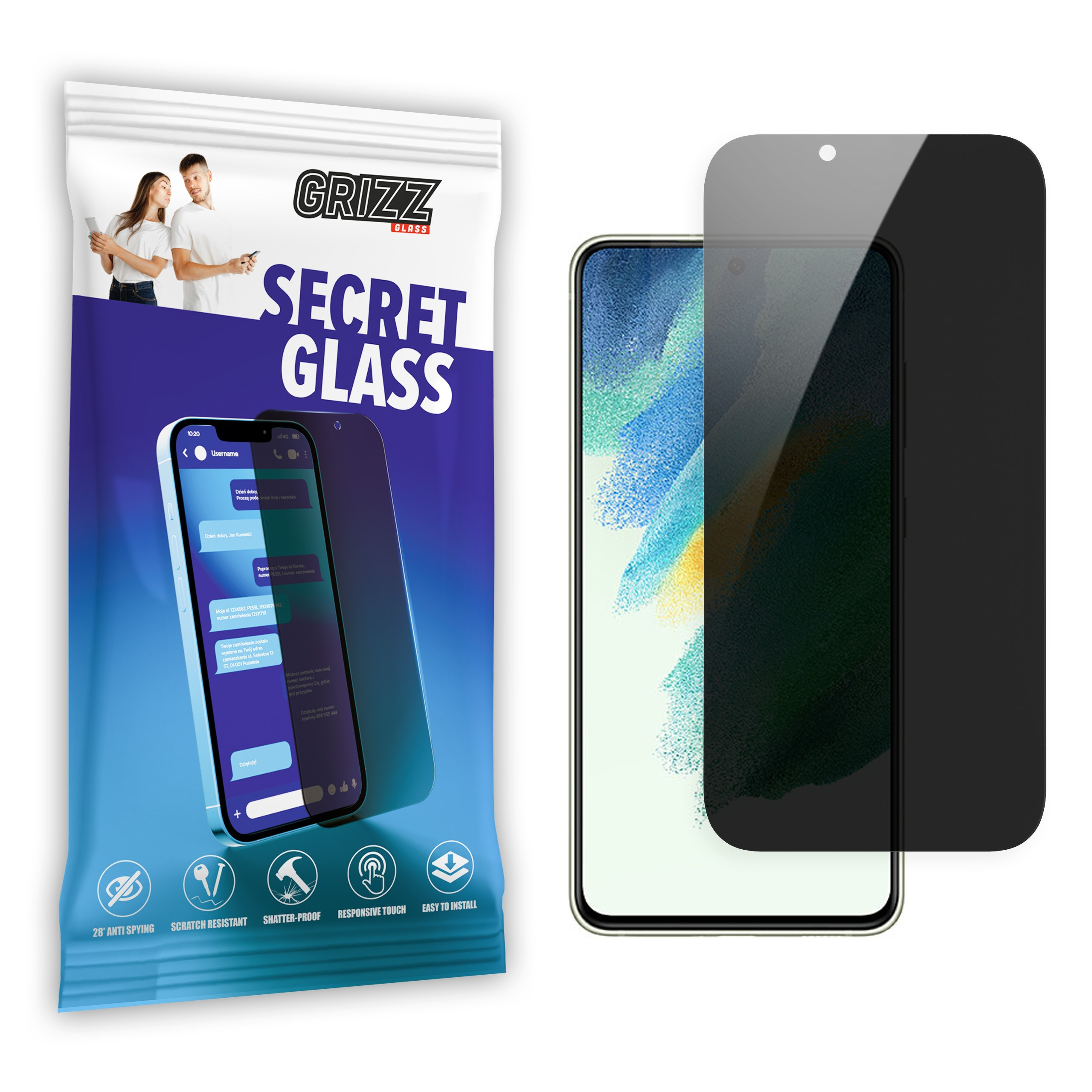 GrizzGlass SecretGlass Samsung Galaxy S21 FE