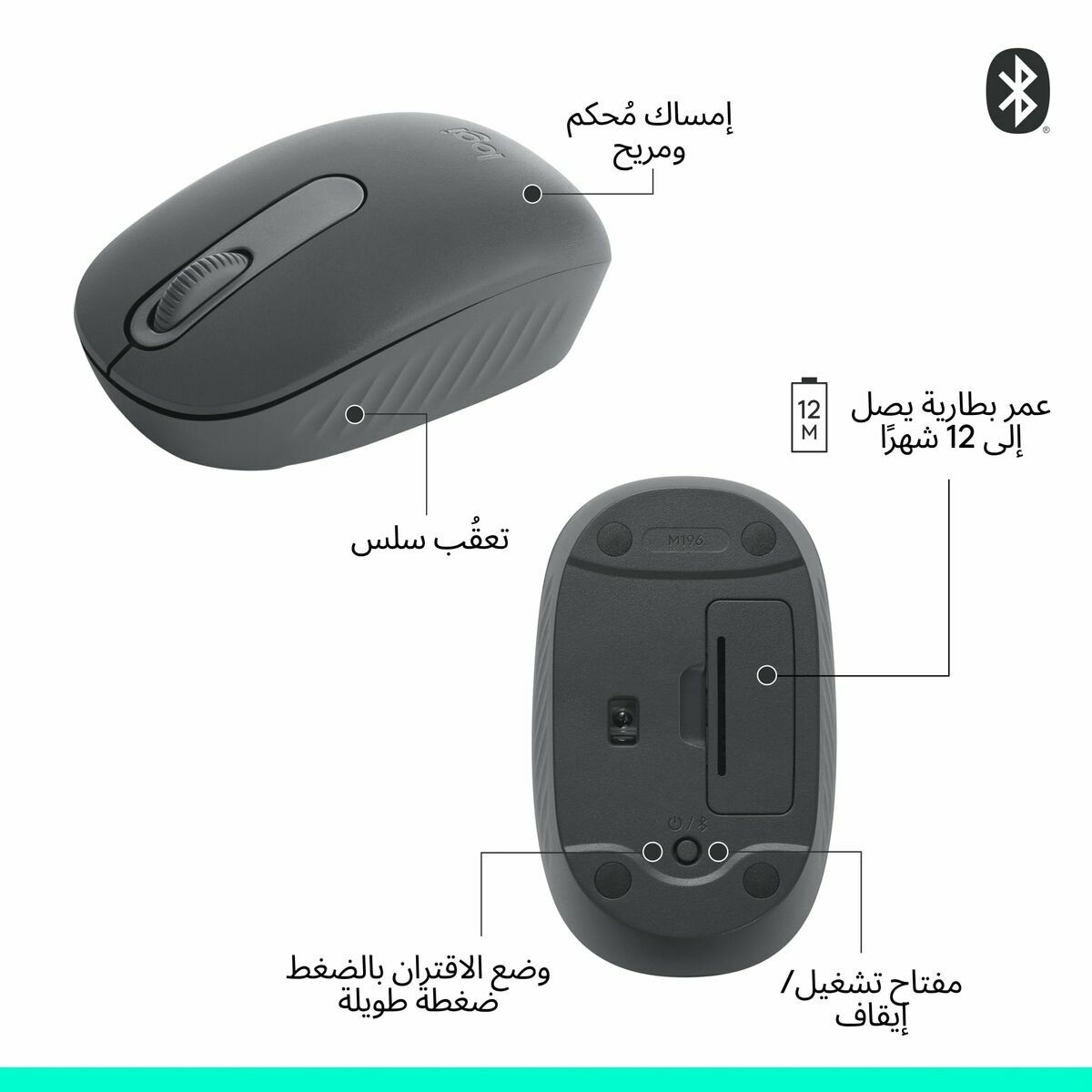 Mouse Logitech 910-007459 Graphite 1000 dpi