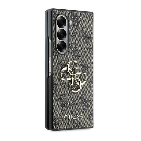 Case Guess GUHCZFD64GMGBR Samsung Galaxy Z Fold6 Leather 4G Metal Logo brown